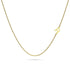 Bold Alphabet Letter Initial Charm Necklace in Gold Tone
